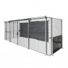 Cloison industrielle semi grillagée légère 9m² avec porte battante