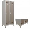 Piétement en inox pour vestiaires
