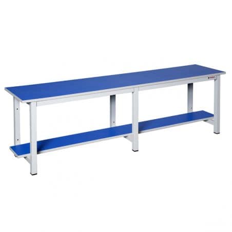 Banc Vestiaire 100 Cm - Structure Acier, Assise Lattes Bois, Dimensions 100x40x42 Cm