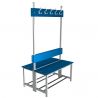 Banc pour vestiaire stratifié avec patères double face