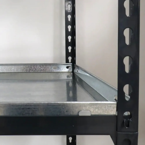 Kit rayonnage métallique avec 5 tablettes galvanisées